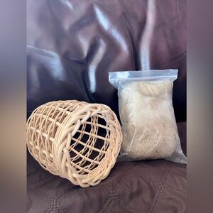 Handmade bird nest with filling